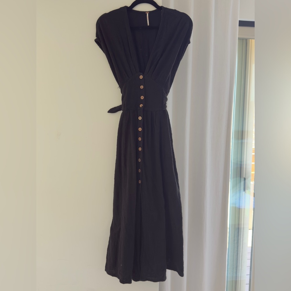 Free People Jacinta Black Maxi Dress XS - Picture 2 of 8